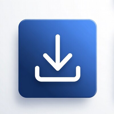 Blue Download Icon