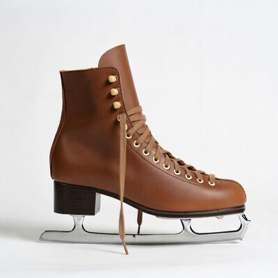 Brown Leather Ice Skate