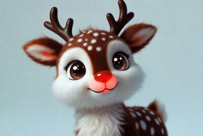 Cute Rudolph Reindeer Illustration
