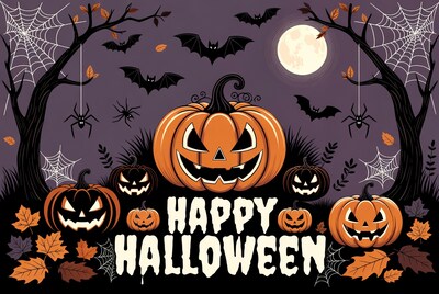 Happy Halloween Jack-o-Lantern Illustration