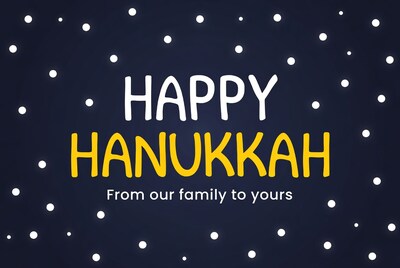Happy Hanukkah Family Greeting Card