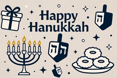 Happy Hanukkah Illustration