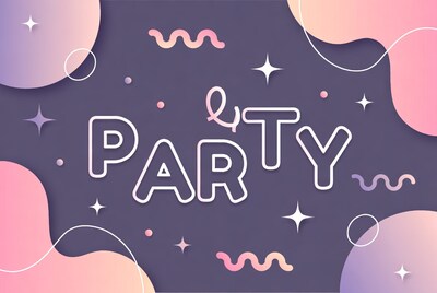 Party Text Illustration