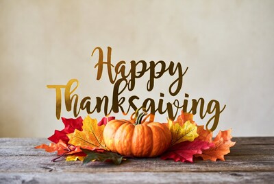 Happy Thanksgiving Pumpkin Leaves