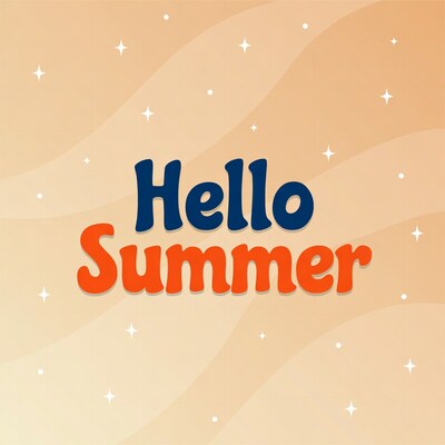 Hello Summer Text Illustration