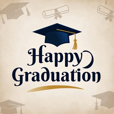 Happy Graduation with Cap