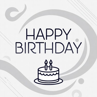 Happy Birthday Cake Illustration
