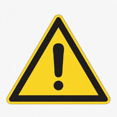Yellow exclamation mark warning sign