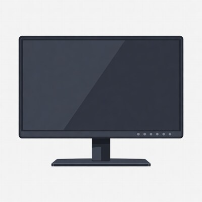 Black Computer Monitor Illustration