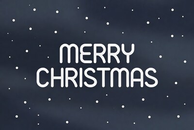 Merry Christmas with Snowflakes