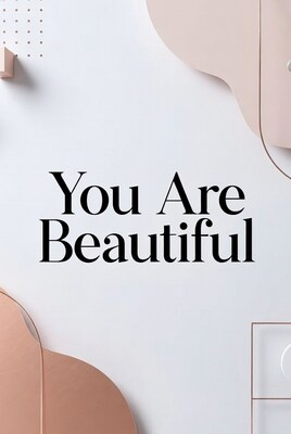 You Are Beautiful Text Graphic