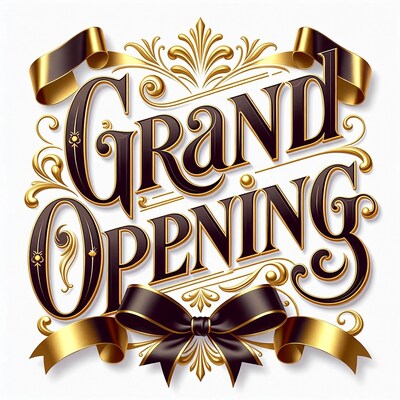 Grand Opening Elegant Typography Illustration