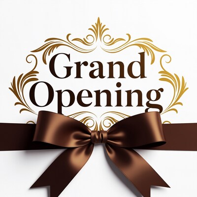 Grand Opening Elegant Banner with Bow