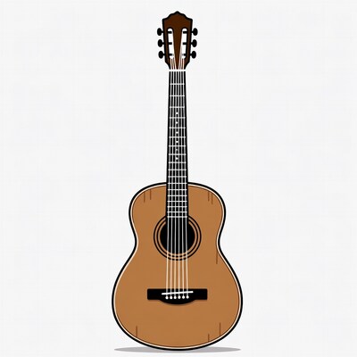 Acoustic Guitar Illustration
