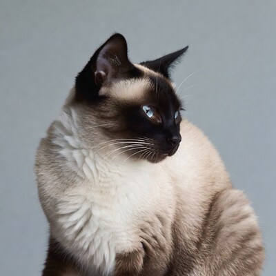 Siamese cat with blue eyes