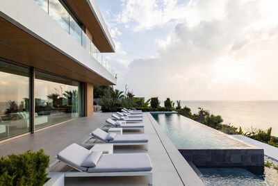 Infinity Pool Overlooking Ocean at Modern Villa