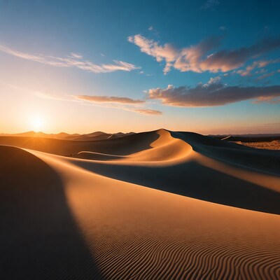 Sand Dunes at Sunset