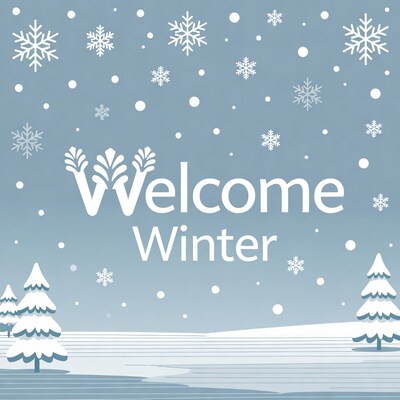 Welcome Winter Snowy Illustration