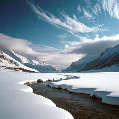 Snowy River in Mountain Valley