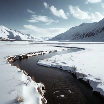 Snowy River in Mountain Valley