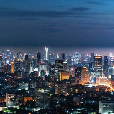 Shenzhen skyline at dusk