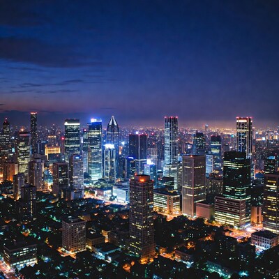 Shanghai Skyline at Night