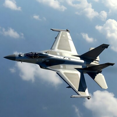 F/A-18 Hornet Flying in Blue Sky