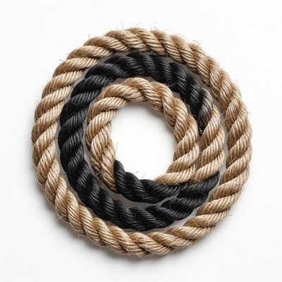 Brown and Black Rope Coil