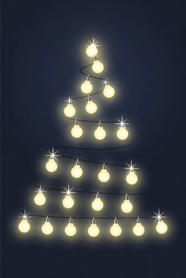Glowing Light Bulb Christmas Tree