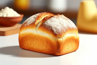 Fresh sliced bread loaf