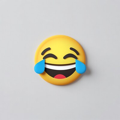 3D Laughing Emoji with Tears