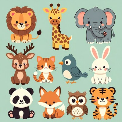 Cute Cartoon Animals Collection