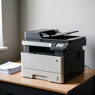 Modern Multifunction Printer on Desk