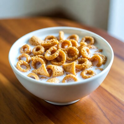 Bowl of Cheerios with Milk
