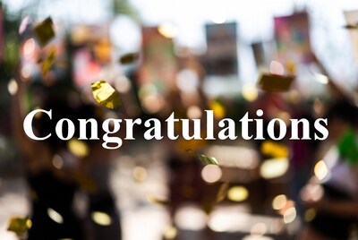 Congratulations Text with Golden Confetti