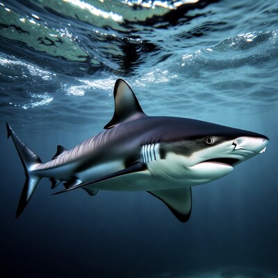 Blacktip shark swimming underwater