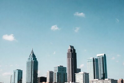 Atlanta skyline with tall skyscrapers