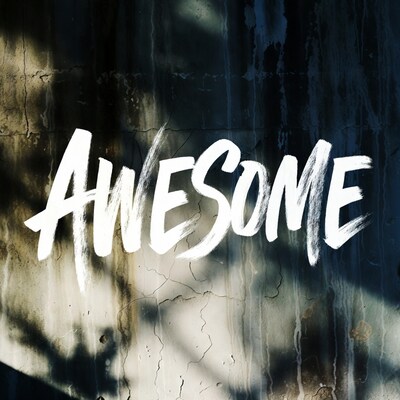 Awesome graffiti on grunge wall