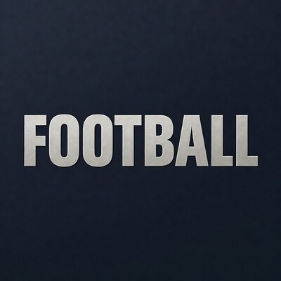 Football Text on Dark Background