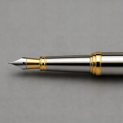 Luxury Silver Gold Fountain Pen