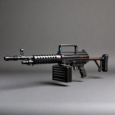 Black M249 SAW Machine Gun