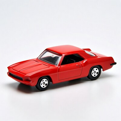 Red muscle car toy model