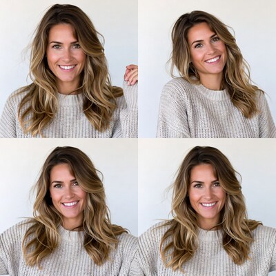 Smiling woman in sweater