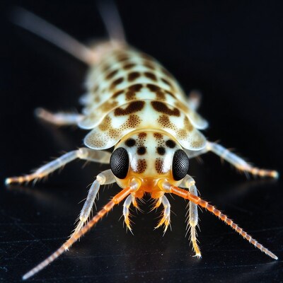 Spotted Silverfish Insect Closeup