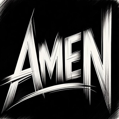 Bold Amen Text Illustration
