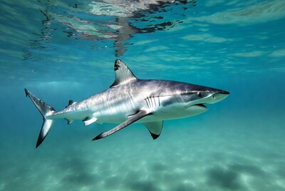 Blacktip shark swimming underwater