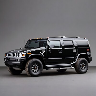 Black Hummer H2 SUV