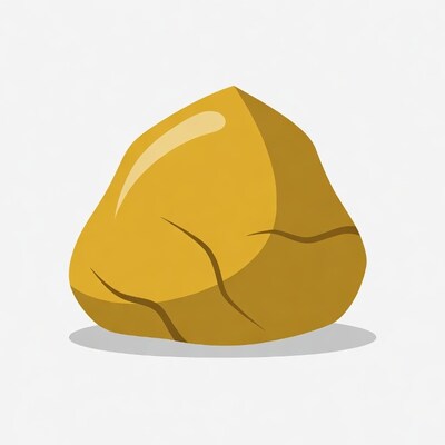 Yellow Cartoon Rock