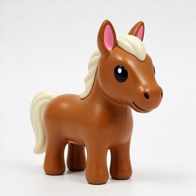 Cute brown cartoon pony toy