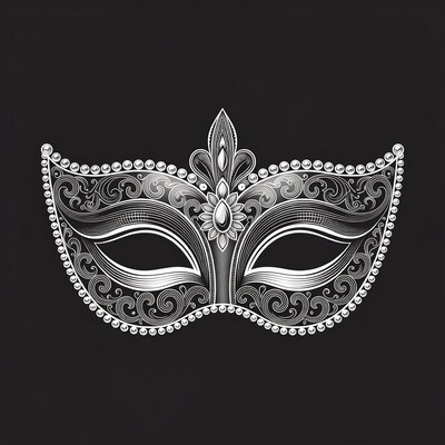 Elegant ornate masquerade mask